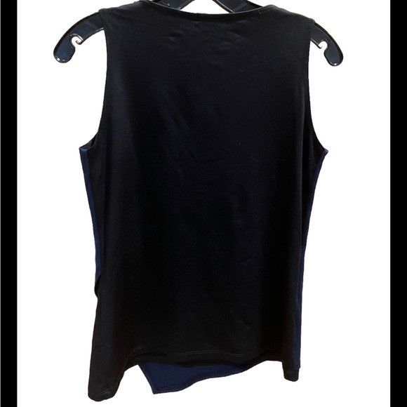 A'nue Ligne Navy Blue/Black Stretch Tank Top Size Small - Picture 5 of 8